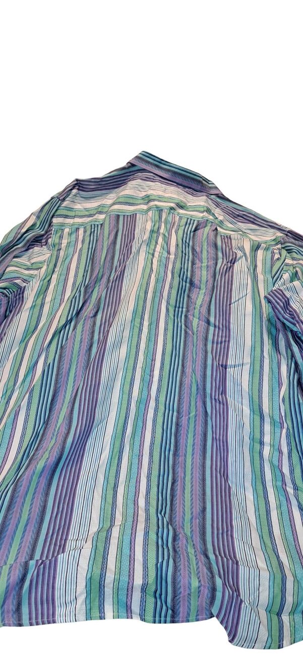 Robert Graham 2XLT Men's Multicolor Stripe Flip Cuff Shirt 100% Cotton Tall - Picture 4 of 13